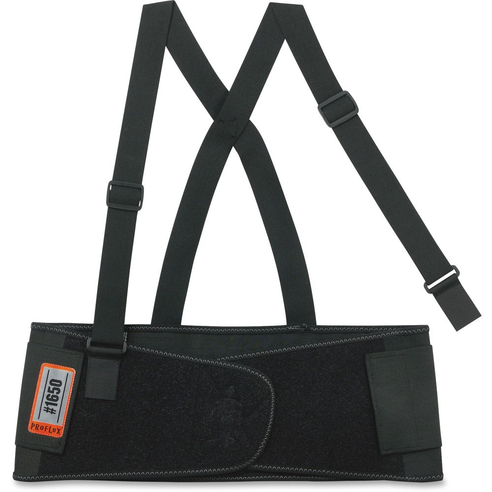 Image of Ergodyne Back Support, Elastic, Detachable Suspenders, X-Large, Black