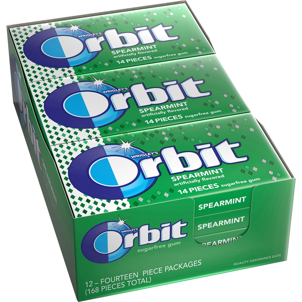 Image of Mars, Inc Orbit Gum, Sugar-free, 12 Packs/BX, Spearmint