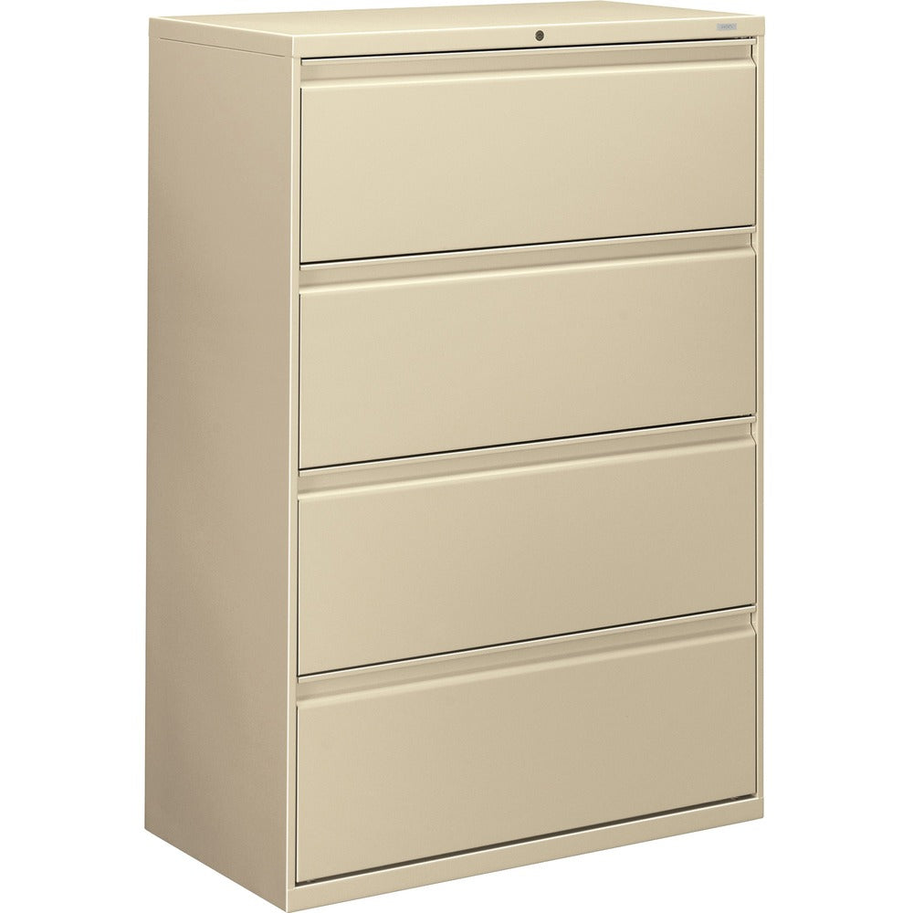 Image of The HON Company 4-Drawer Lateral File W/Lock, 36"x19-1/4"x53-1/4", Putty
