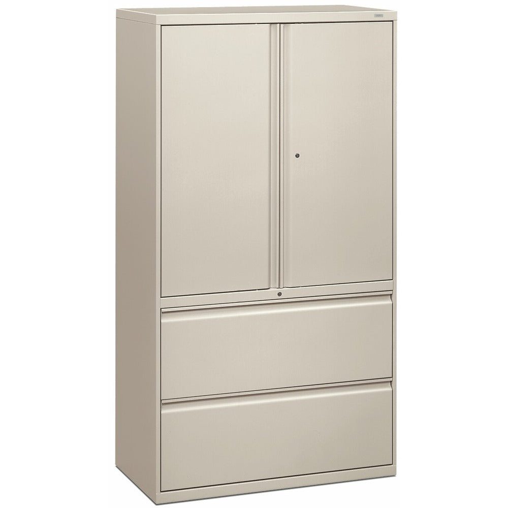 Image of The HON Company Lateral File,w/ Storage,2-drawer,36"x18"x64-1/2",Light Gray