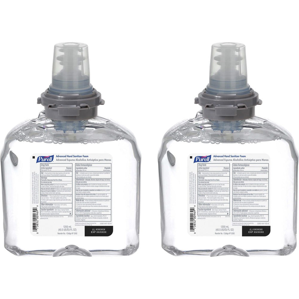 Image of Gojo Refill, f/ PURELL TFX Dispenser, 1200 ml, 2/CT, Foam