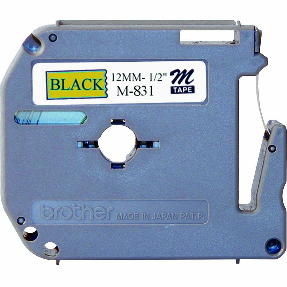 Image of Brother Labeling Tape, Nonlaminated, 1/2" Size, Black/Gold