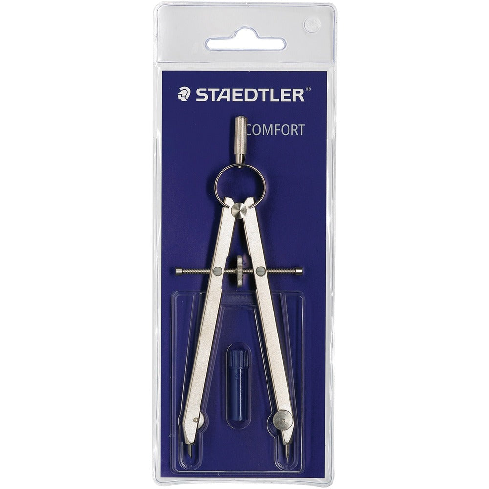 Image of Staedtler Comfort Compass,w/ Spare Lead,3-1/4"x1/2"x7-1/2",Nickel