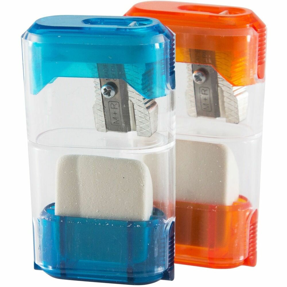 Image of Baumgartens Sharpener w/ Eraser, 2-5/8", 20/Display Box, Assorted