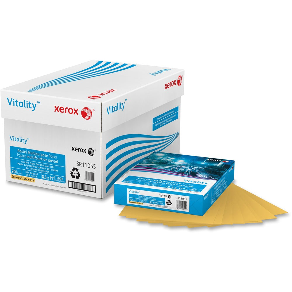 Image of Xerox Multipurpose Paper, 20lb, Letter, 500 Sheet/RM, Goldenrod