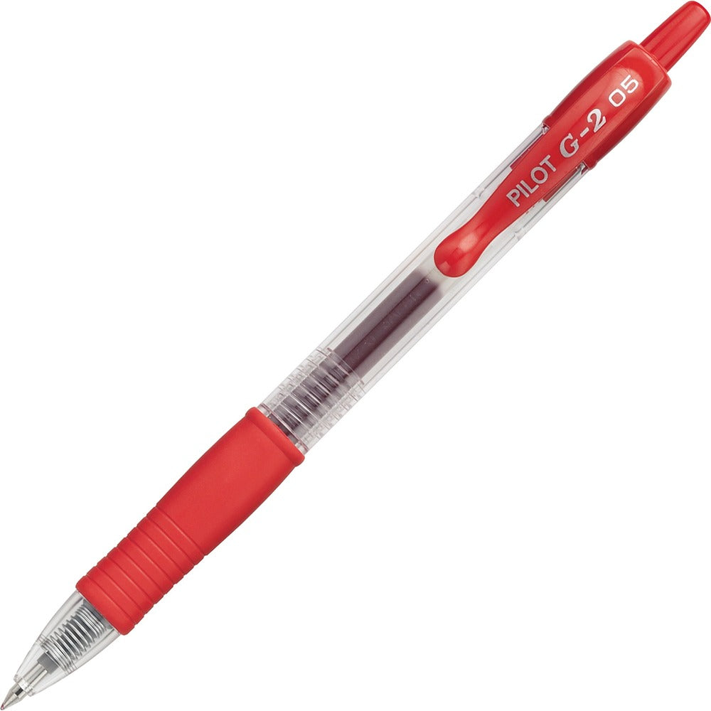 Image of Pilot Gel Pen, Retractable, Refillable, Extra Fine Point, Red
