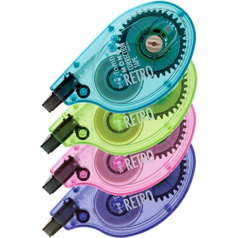 Image of Tombow Correction Tape,1/6"x394",4/PK,White/Assorted Dispenser