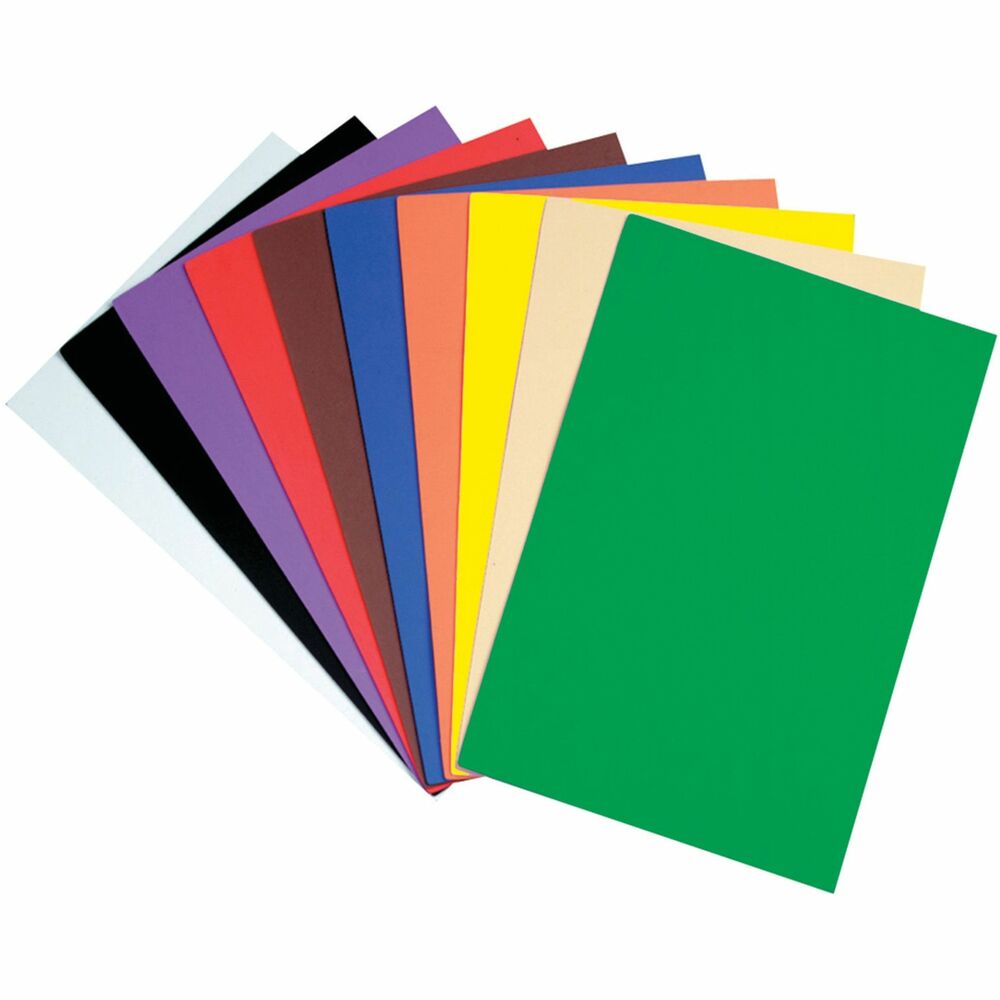 Image of Pacon Foam Sheets, 10 Colors, 12"x18", 10 Shts/PK, AST