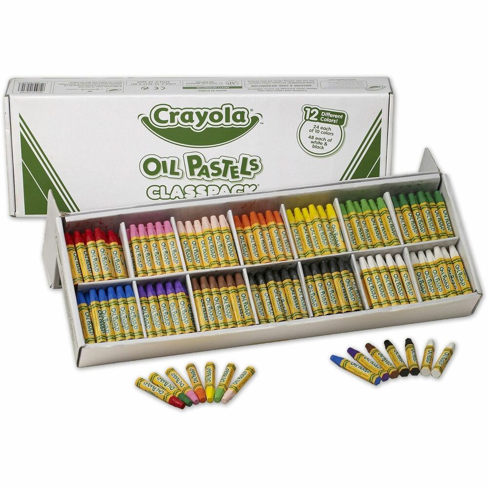 Image of Crayola Oil Pastel Crayons,12-Color Set, 336/BX, Assorted
