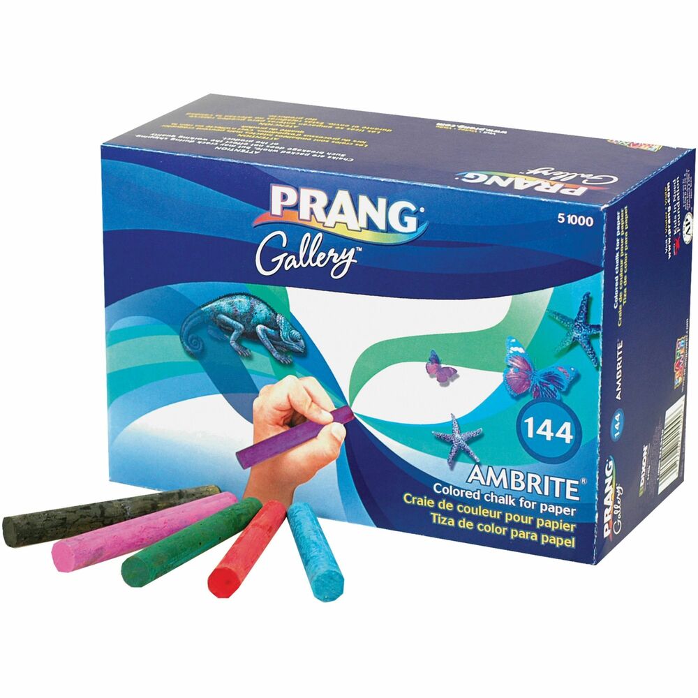 Image of Dixon Ticonderoga Company Colored Chalk, f/Drawing Paper, 144/BX, Ast