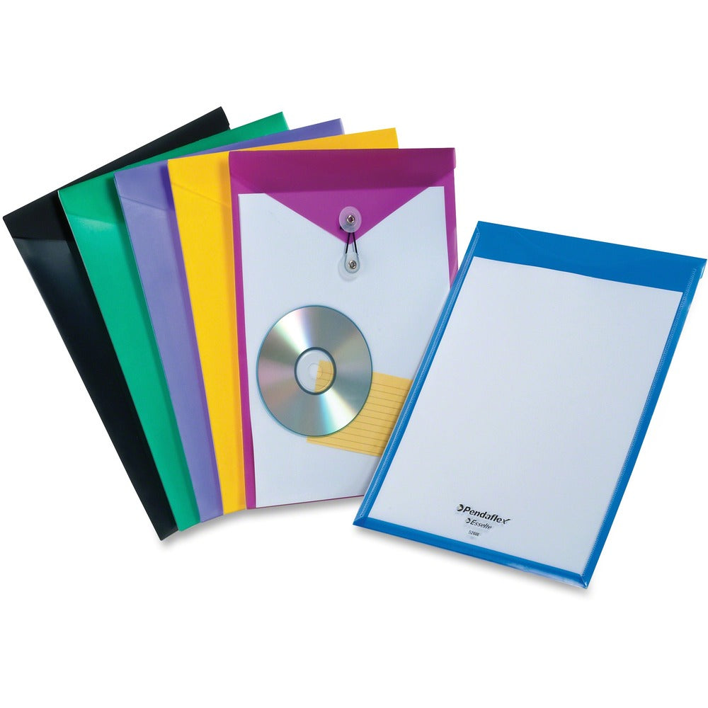 Image of Pendaflex View front Envelope,w/ Elastic Clsre,9-1/2"x12-1/2", Asst