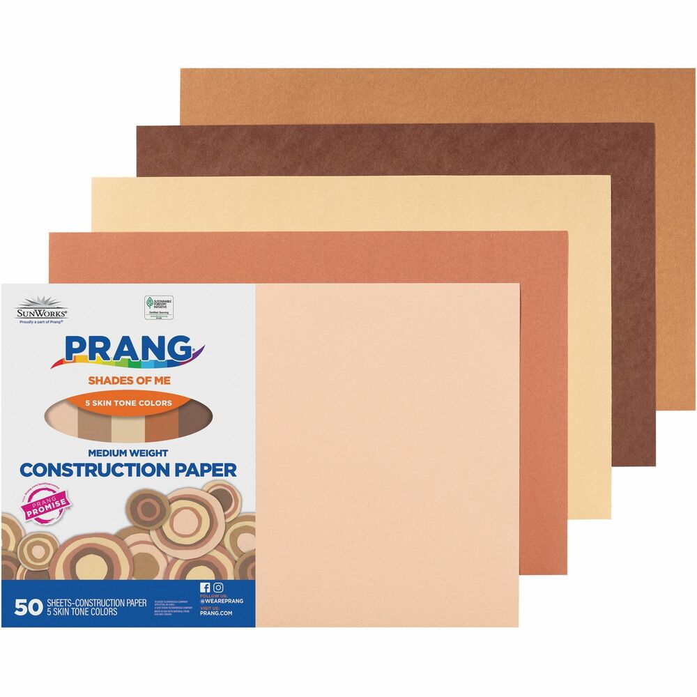 Image of Pacon Multicultural Construction Paper, 12"x18", 50/PK, Assorted
