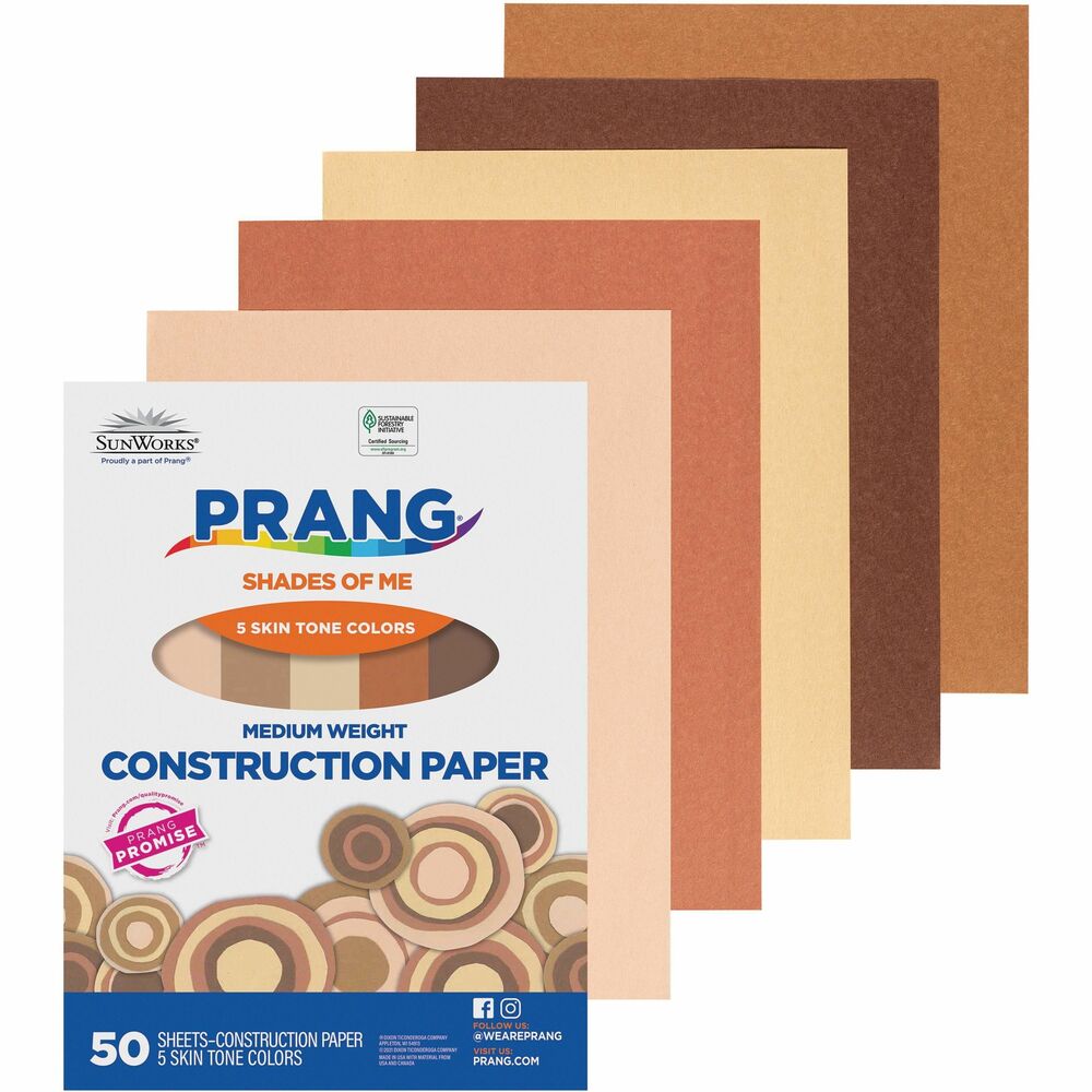 Image of Pacon Multicultural Construction Paper, 9"x12", 50/PK, Assorted
