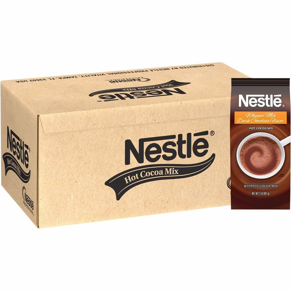 Image of Nestle USA Hot Cocoa Mix,Dark Choco,Whipper,2 lb,12/CT,BN