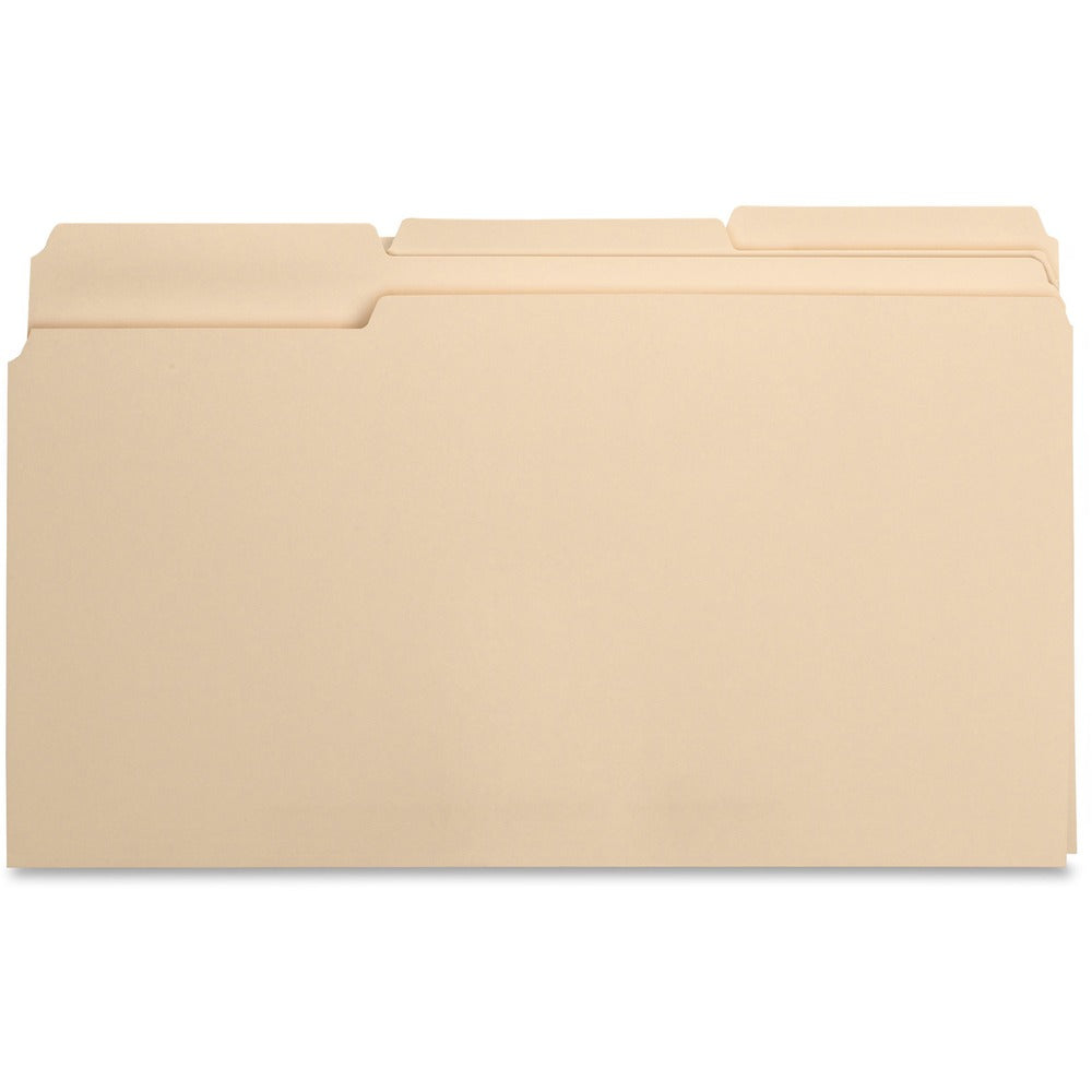 Image of Business Source File Folders,11 Pt.,1/3 Cut Ast Tab,Legal,100/BX,Manila