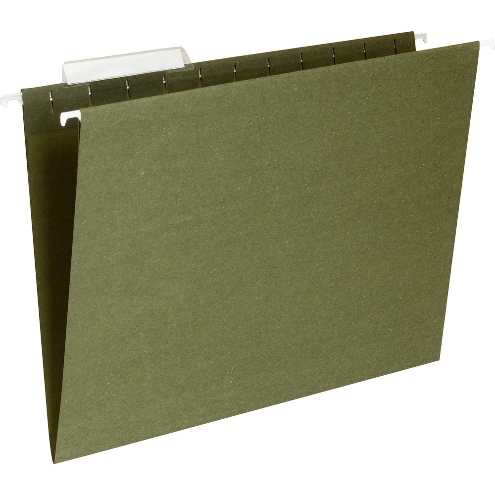 Image of Business Source Hanging Folder, 1/3 Tab Cut, Letter, 25/BX, Standard Green