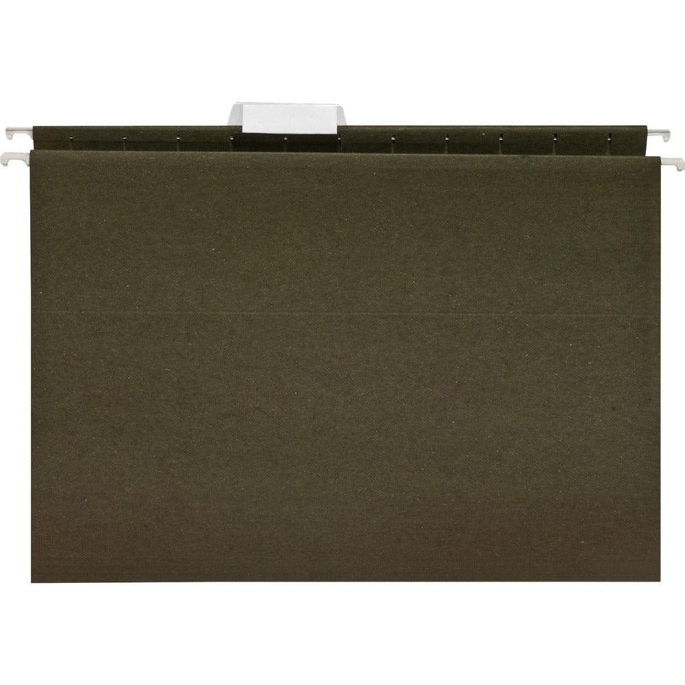 Image of Business Source Hanging Folder, 1/5 Tab Cut, Letter, 25/BX, Standard Green