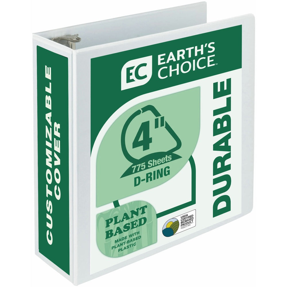 Image of Samsill D-Ring View Binders, 4" Capacity, 11"x8-1/2", White