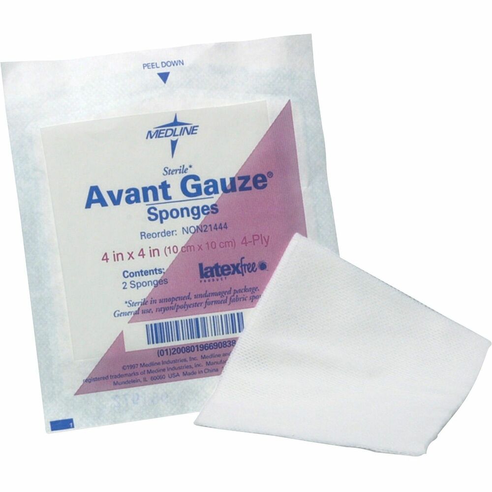 Image of Medline Gauze Sponges,Nonwoven,Nonsterile,3"x3",4-Ply,200/BX,White