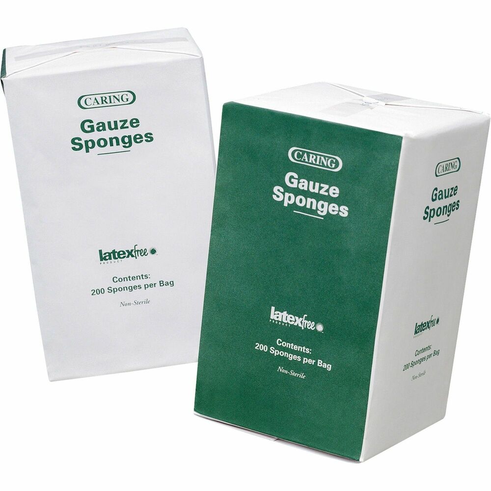Image of Medline Gauze Sponges, Nonsterile, 4"x4",16 Ply, 200/BX, White