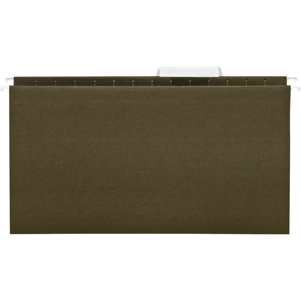 Image of Business Source Hanging File Folder, Legal, 11 Pt., 1/3 Cut, 25/BX, Green