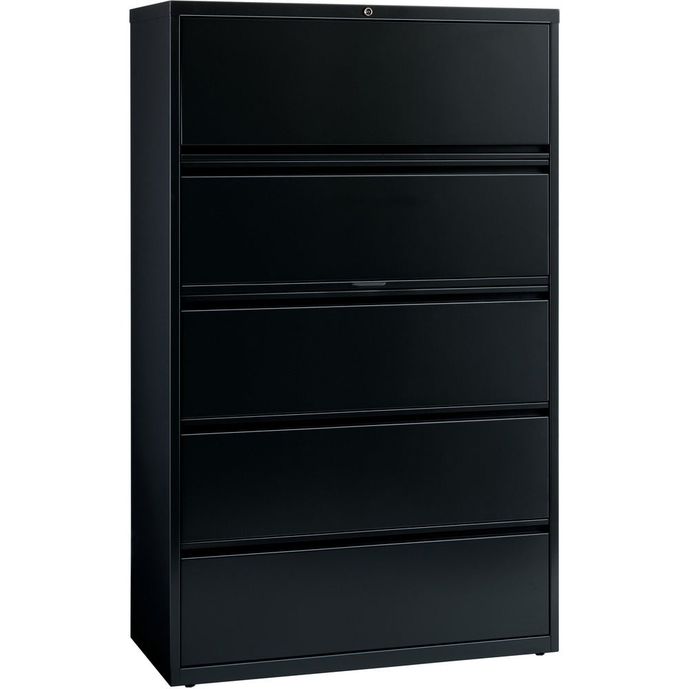 Image of Lorell Lateral File,5-Drawer,42"x18-5/8"x67-5/8",Black