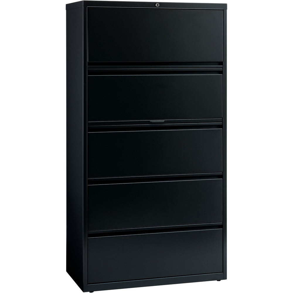 Image of Lorell Lateral File,5-Drawer,36"x18-5/8"x67-5/8",Black