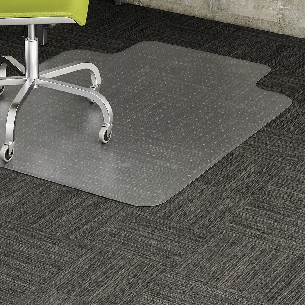 Image of Lorell Low Pile Chairmat, 45"x53", Wide Lip 25"x12", Clear