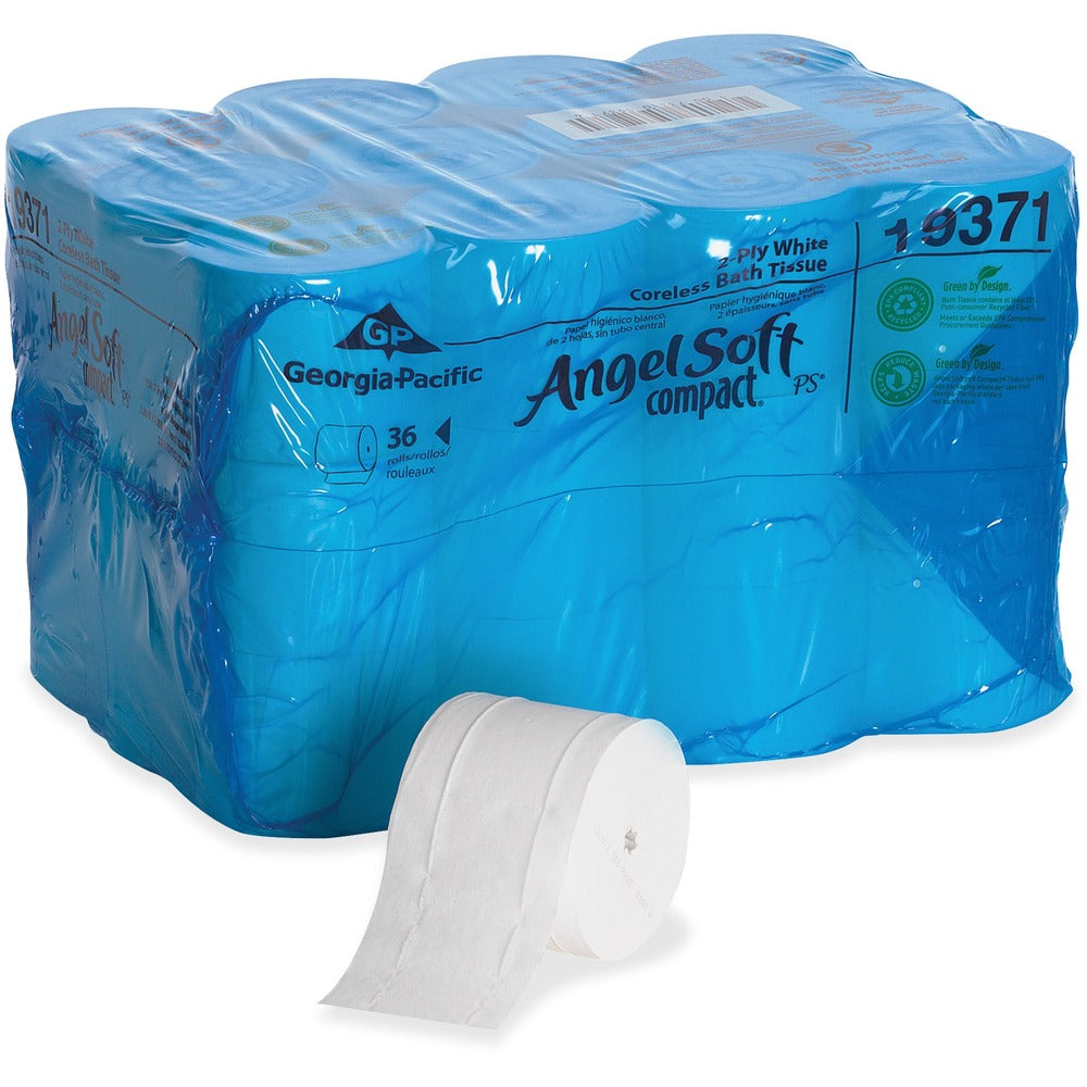 Image of Georgia-Pacific Bathroom Tissue, 2-Ply Coreless, 750Shts/Roll, 36RL/CT, WE