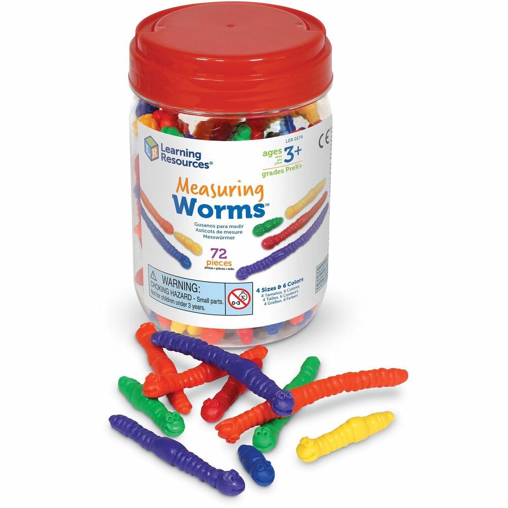 Image of Learning Resources Measuring Worms,w/Bucket,Math Manipulation,GR Pre-K+,AST