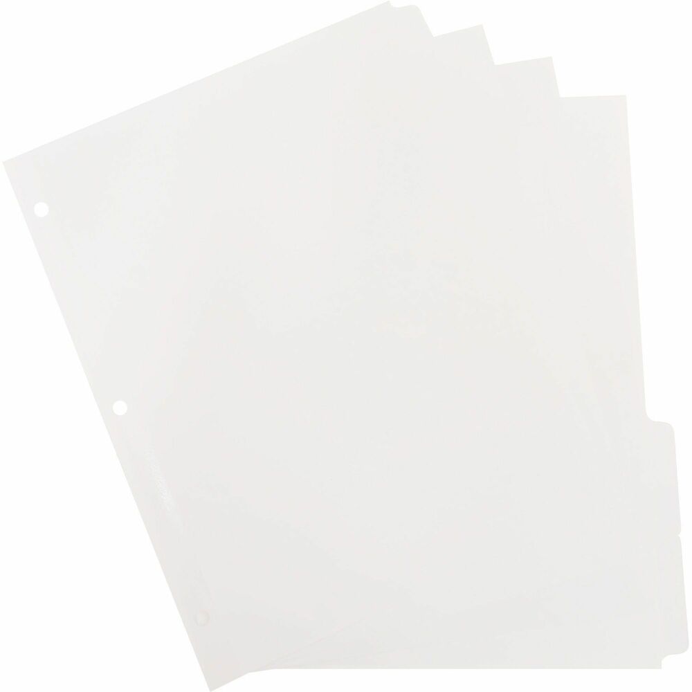 Image of Business Source Plain Tab Indexes,5-2" Wide Tab,11"x8-1/2",100 St/BX,WE