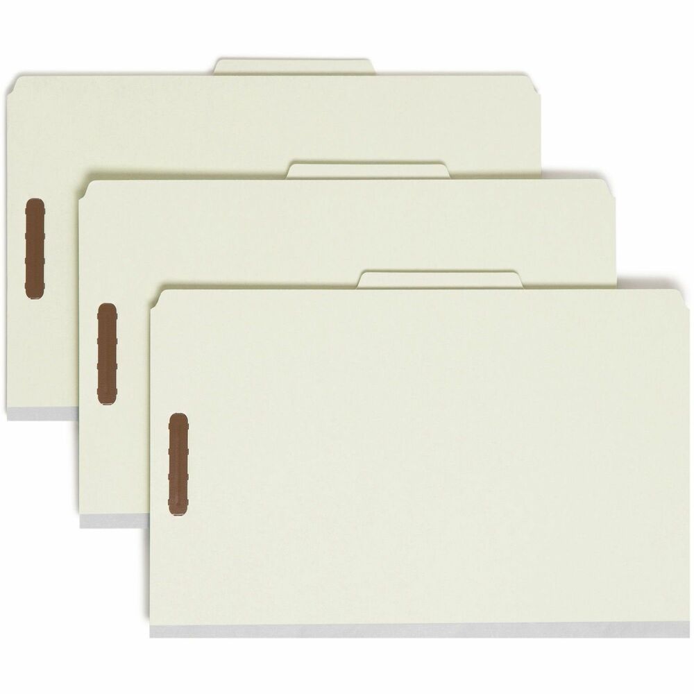 Image of Smead Classification Folder, 1Div-2"Exp, 2/5 Cut, Lgl, 10/BX,GYGN
