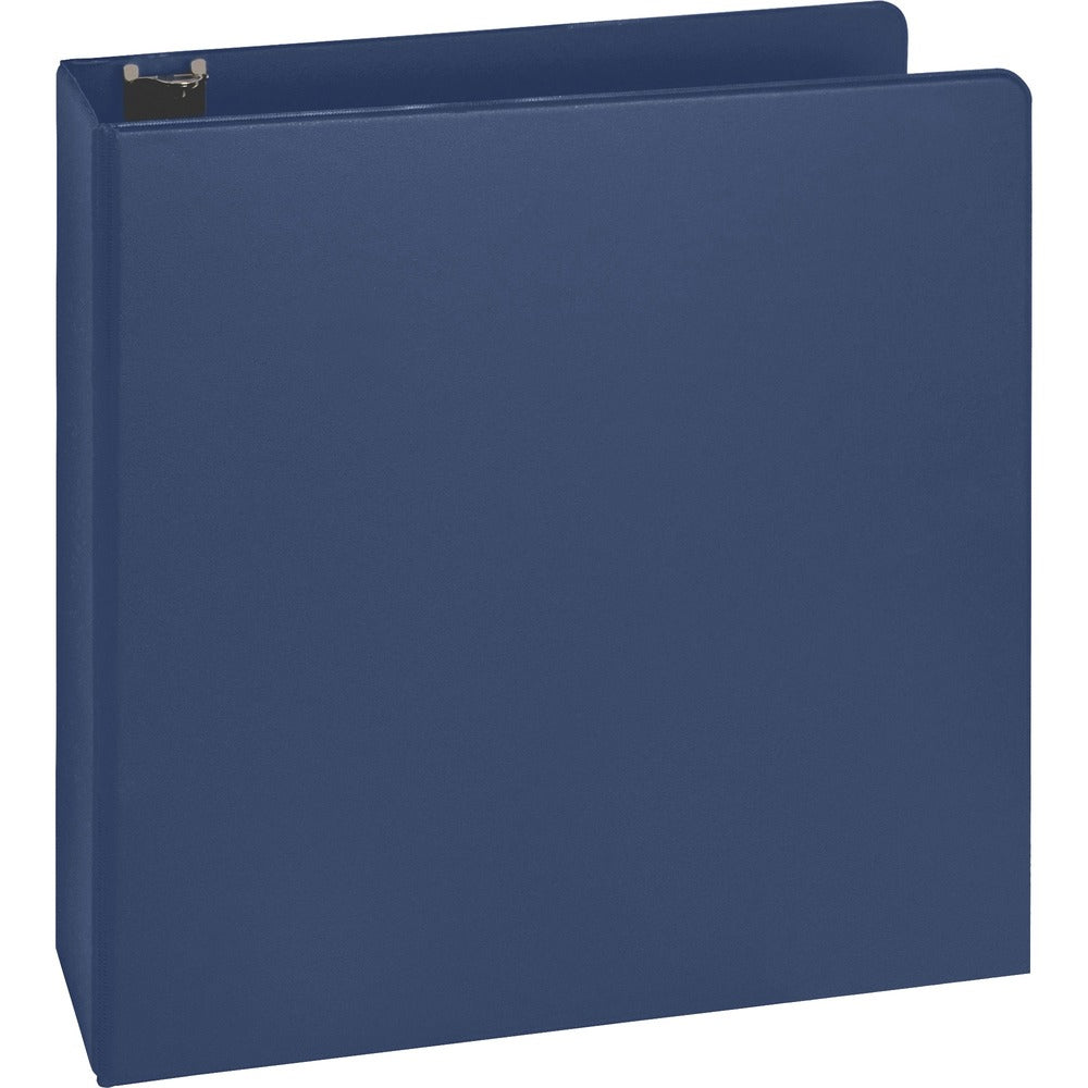 Image of Business Source Binder, Round Rings, 2" Cap, 8-1/2"x11", Dark Blue