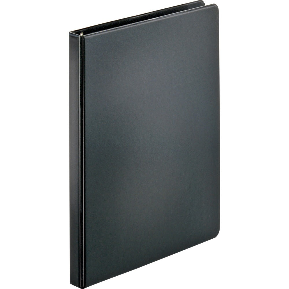 Image of Business Source Binder, Round Rings, 1/2" Cap, 8-1/2"x11", Black