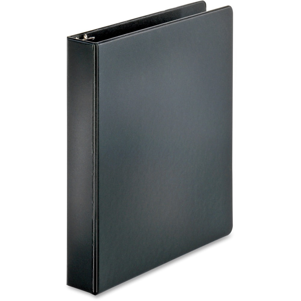 Image of Business Source Binder, Round Rings, 1-1/2" Cap, 8-1/2"x11", Black