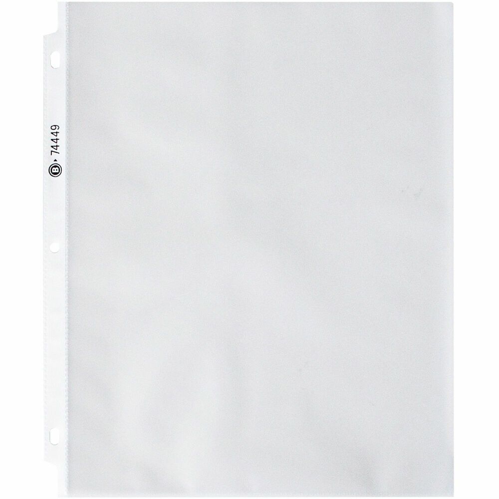 Image of Business Source Sheet Protectors,Top Load,3.3 mil,11"x8-1/2",100/BX,Nonglare