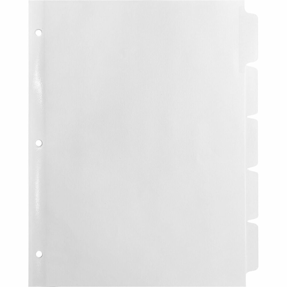 Image of Business Source Index Dividers, 3HP, 5-Tab, 25 ST/BX, 11"x8-1/2", White