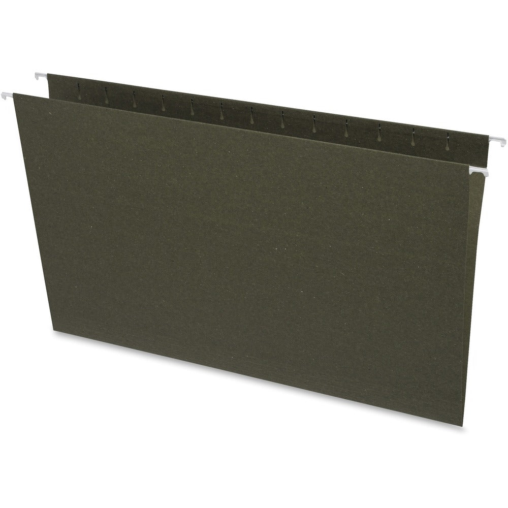Image of Business Source Hanging Folders, No Tabs, Legal, 25/BX, Green