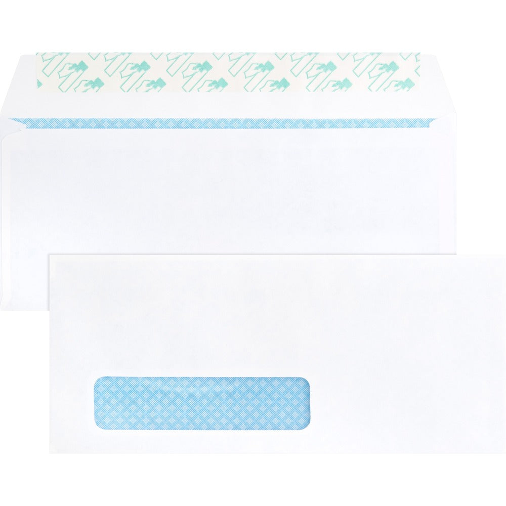 Image of Business Source Peel/Seal Envelopes,Tint,Window,No.10,24 lb,500/BX,White