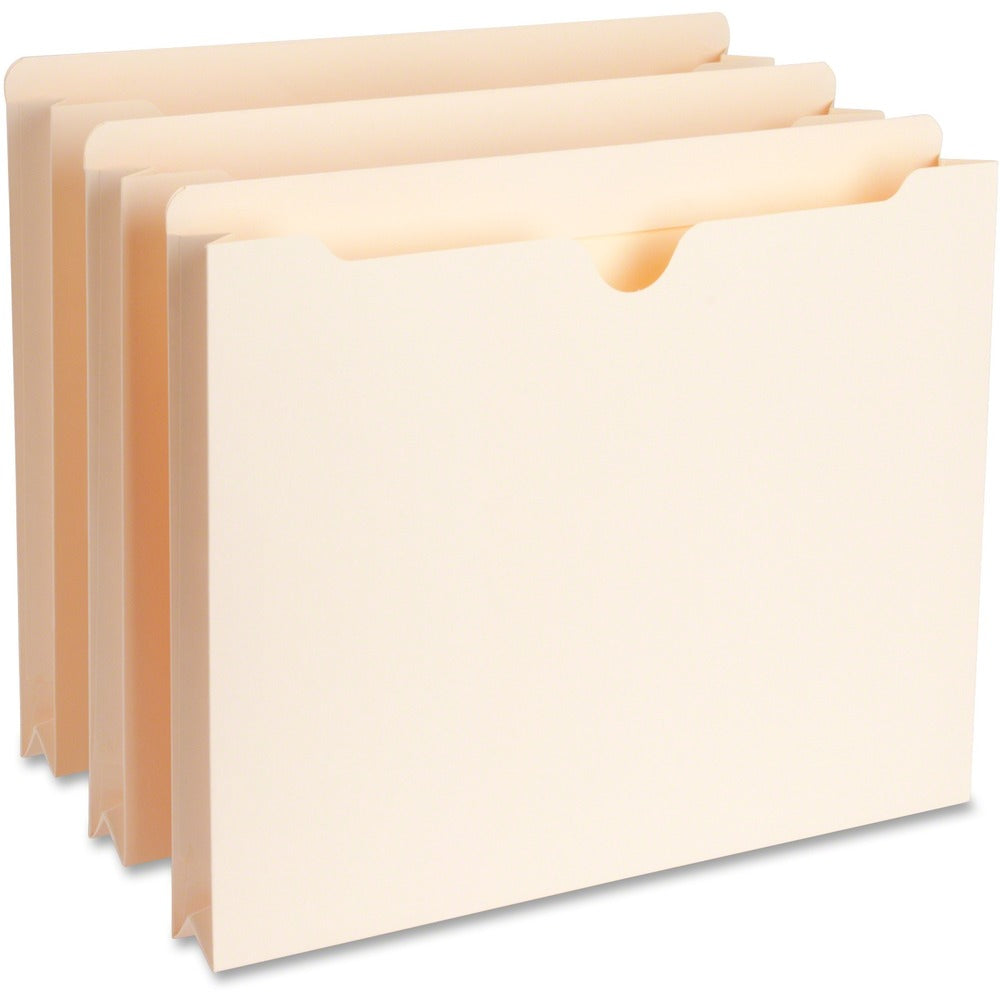 Image of Business Source File Pockets,Straight Tab,1-1/2" Exp.,300 Cap.,Ltr,50/BX,MLA