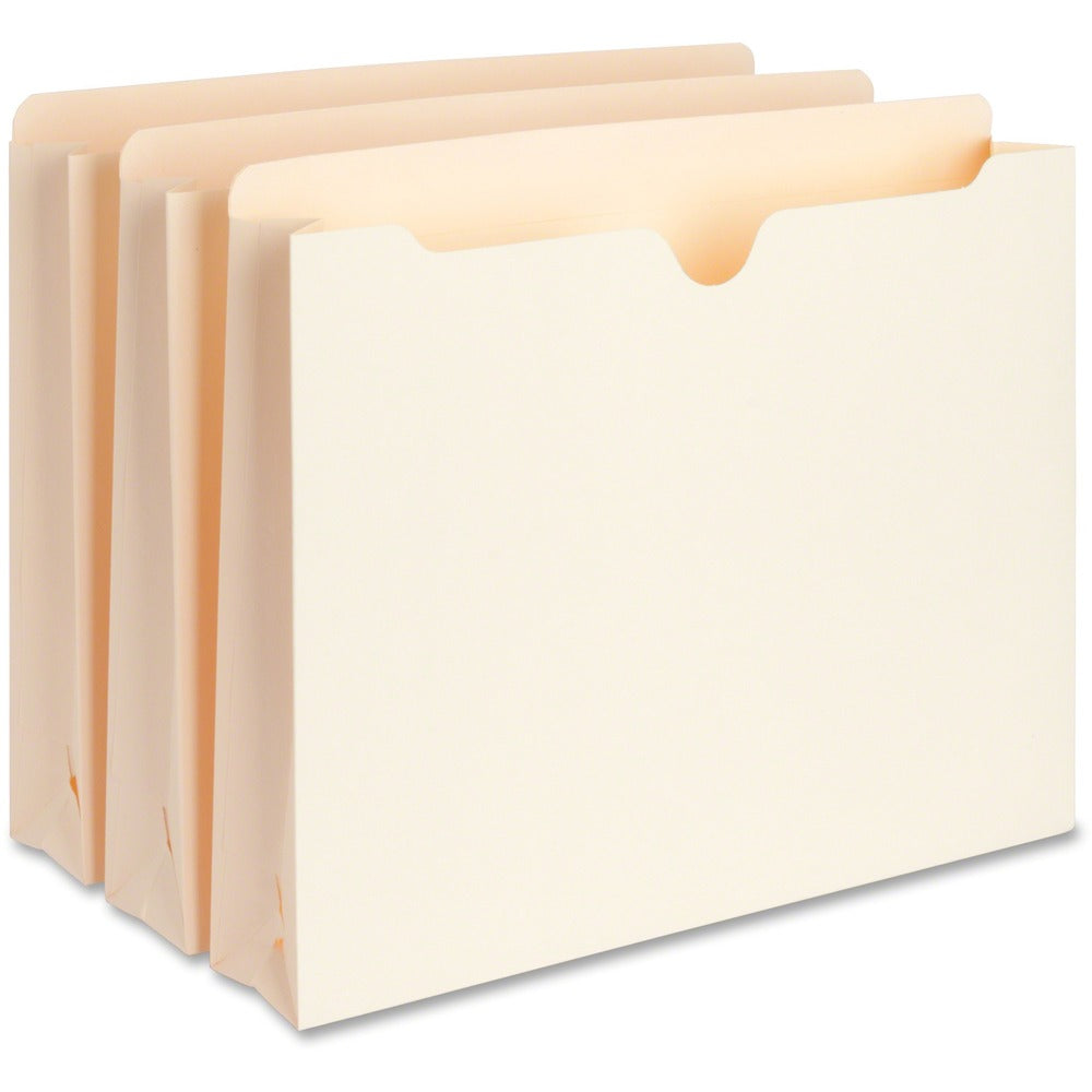 Image of Business Source Filing Jackets, 2" Exp, 400 Cap.,Letter, 50/BX, Manila