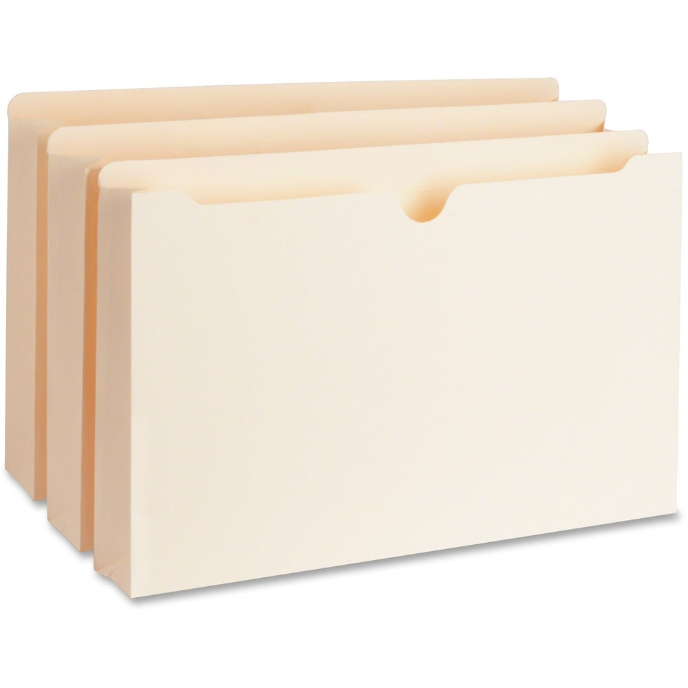 Image of Business Source File Pockets, 2" Exp., 400 Cap., Legal, 50/BX, Manila