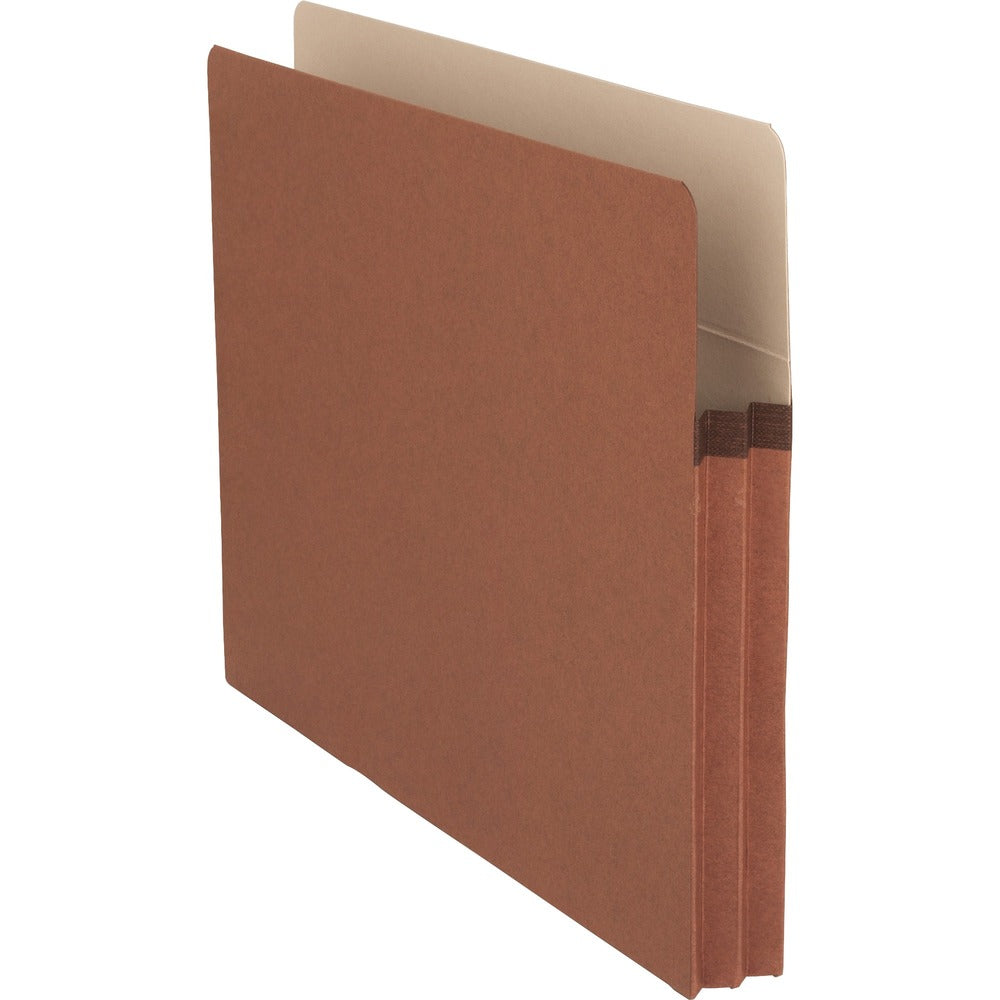 Image of Business Source File Pockets, 1-3/4" Exp., Letter, 25/BX, Redrope