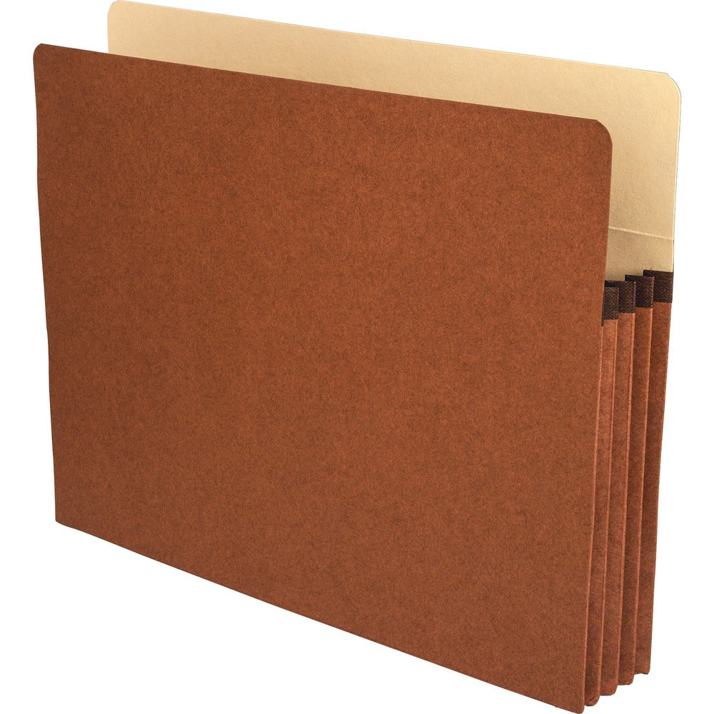 Image of Business Source File Pockets, 3-1/2" Exp., Letter, 25/BX, Redrope