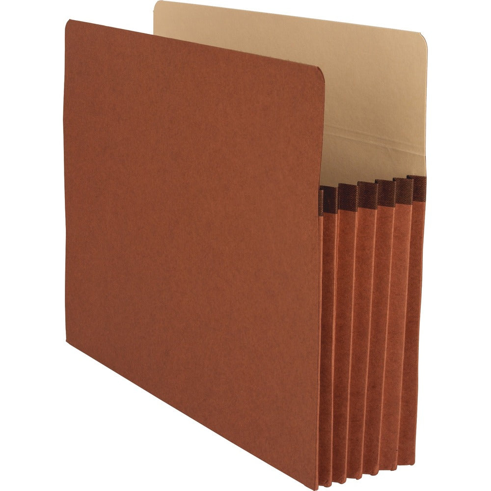 Image of Business Source File Pockets, 5-1/4" Exp., Letter, 10/BX, Redrope