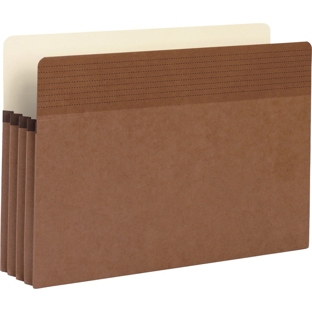 Image of Business Source File Pocket, 3-1/2" Exp., Legal, 25/BX, Redrope