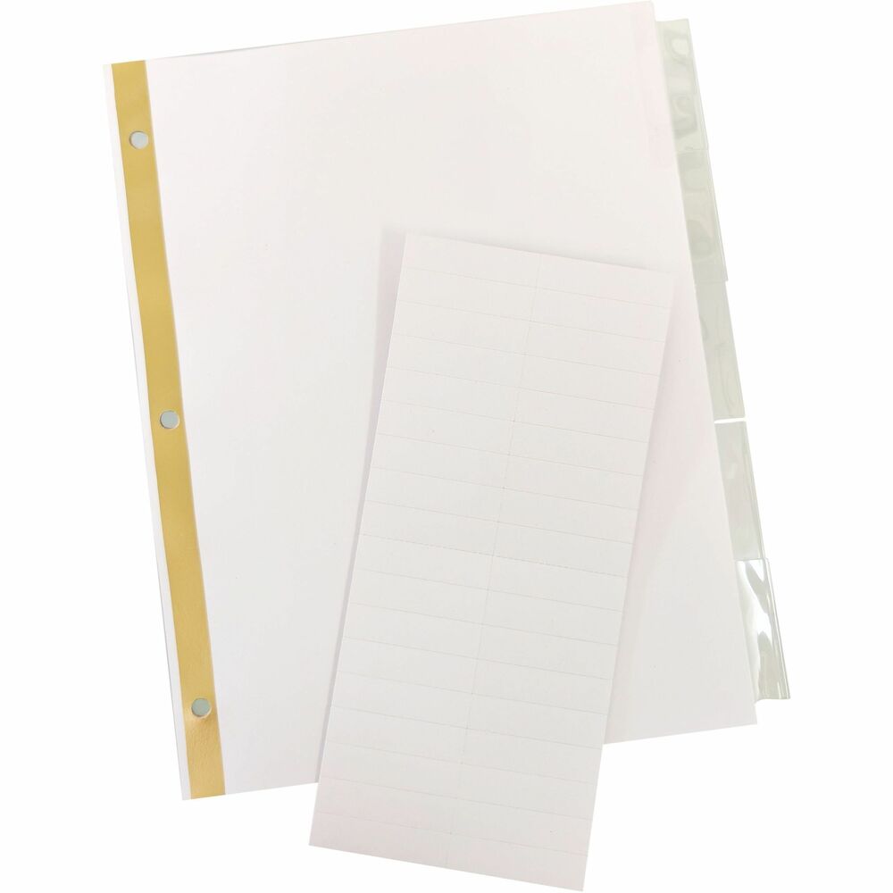 Image of Business Source Index Dividers,11"x8-1/2",5/ST,White Stock/Clear Tabs