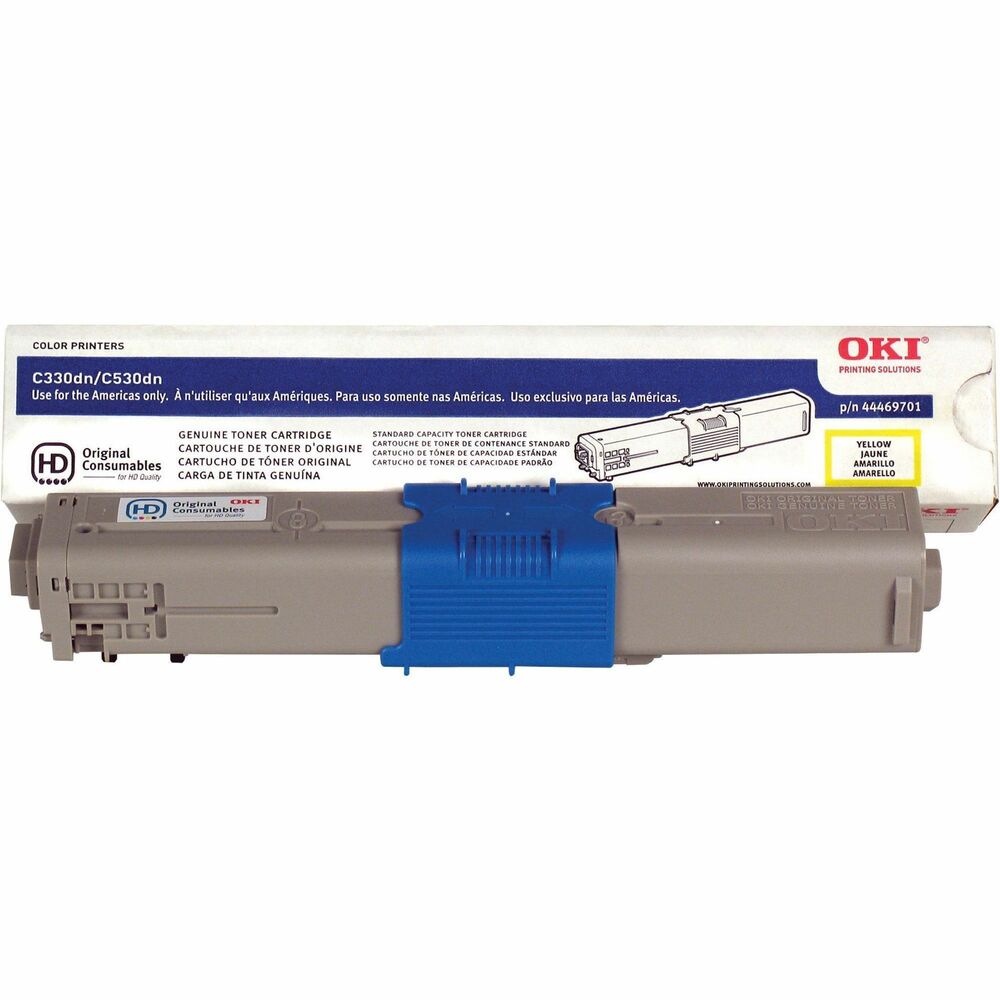 Image of OKI Toner Cartridge, 3000 Page Yield, Yellow