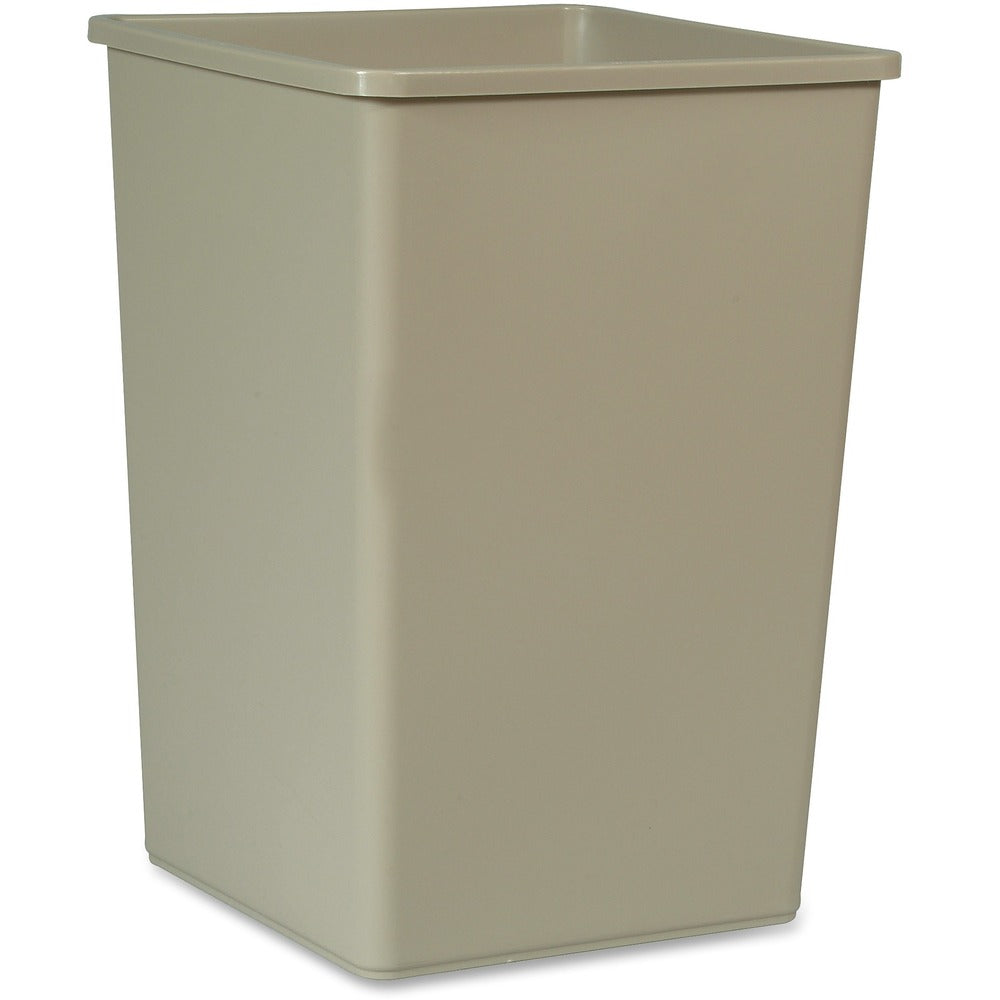 Image of Rubbermaid Commercial Products Waste Container, Square, 35Gal, Beige