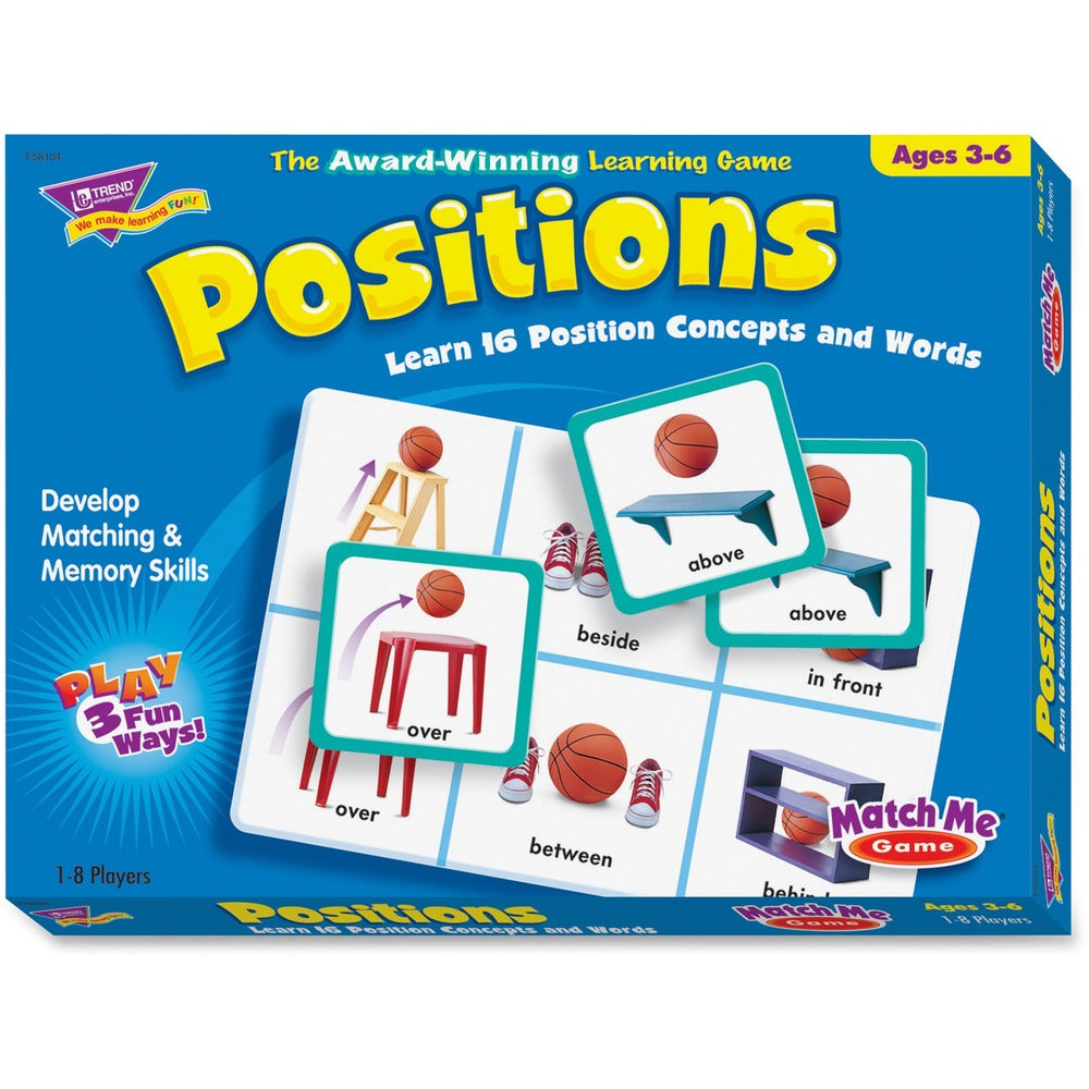 Image of Trend Enterprises Matching Game, Positions, Ages 3-6, Multi